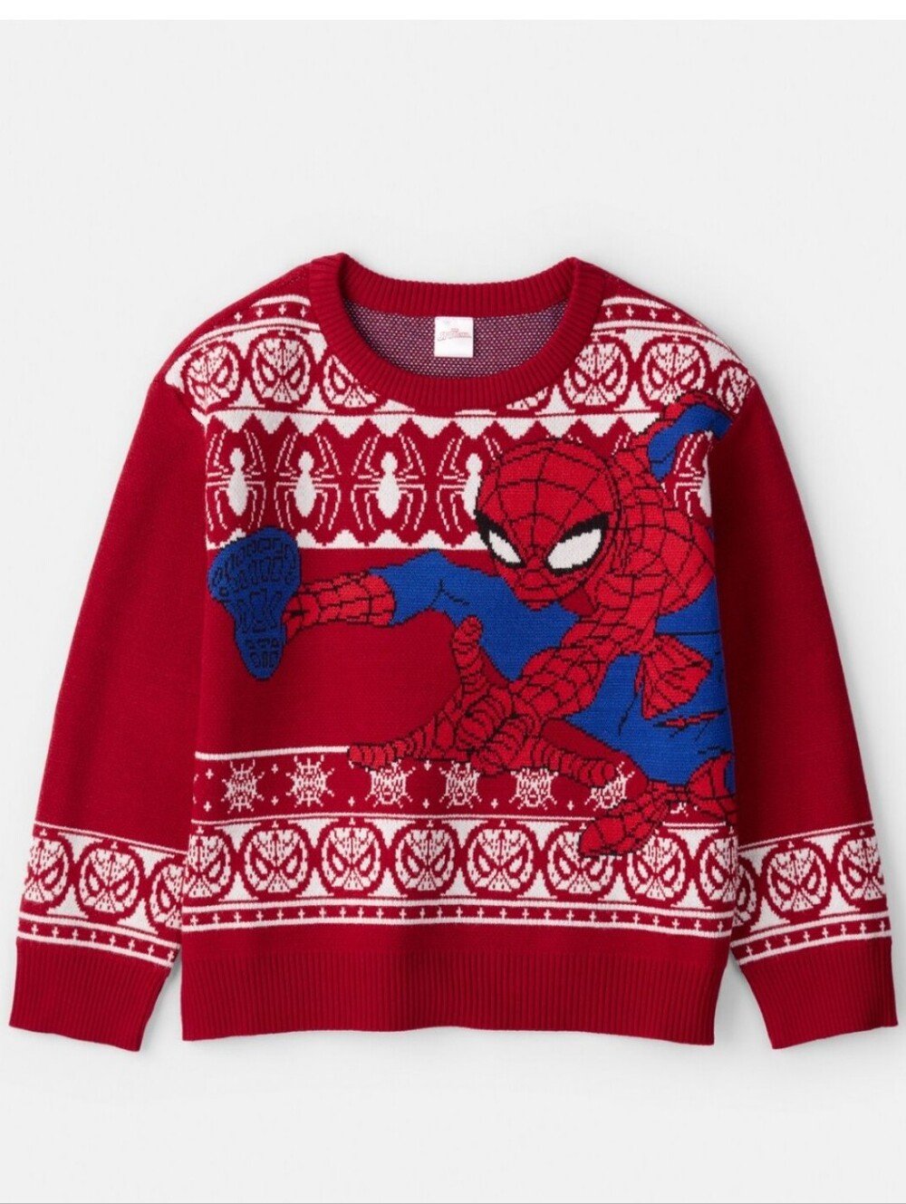 Marvel Spiderman Boys Holiday Sweater-Size 12